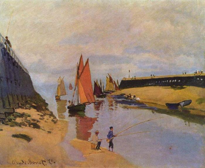 Claude Monet Hafen von Trouville oil painting picture